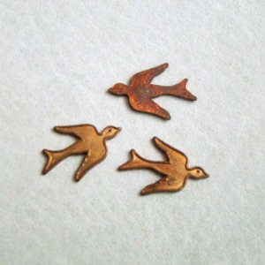 画像1: 17x12 copper Dove stamping