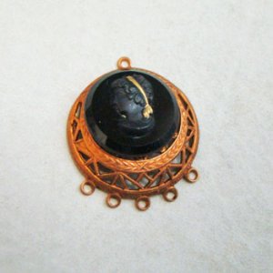 画像3: red brass 30x25 filigree 1to5 charm