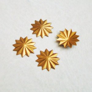 画像1: 16mm brass stellate stamping