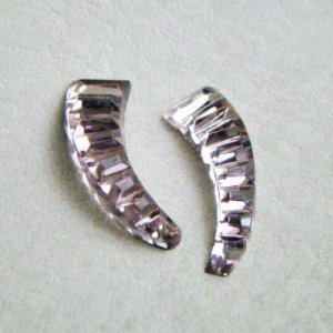 画像1: 1pair 27x9 Horn "Light Amethyst" 