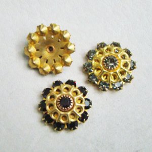 画像1: SW 19mm rhinestone flower finding