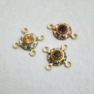 画像1: SW 8mm bi-color rhinstone connector