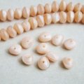 2pcs 8x7 "Pink Opal" rondelle beads