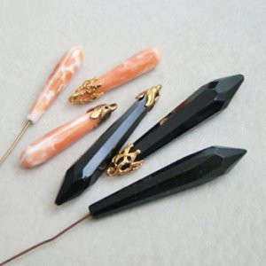画像3: 25x5 "Peach/ White" faceted drop