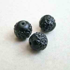 画像2: 10mm Jet sugar beads