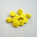 2pcs 8mm "Matte Yellow" flower beads