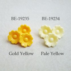 画像2: 3pcs 12mm Yellow lucite flower beads