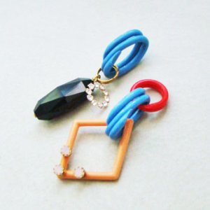 画像3: 24x14 Smoky Blue celluloid oval ring
