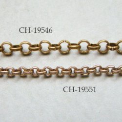 画像3: brass 5mm round link chain