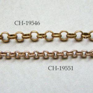 画像3: 40cm brass 3.5mm round link chain