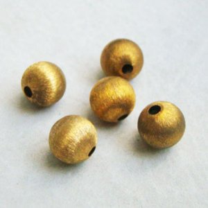 画像1: brass 11mm textured beads