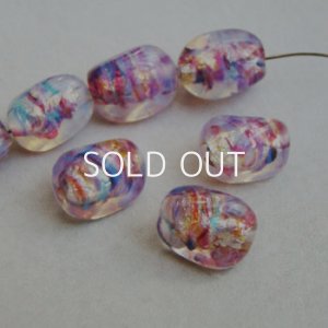 画像1: 18x12 milky opalescent baroque beads