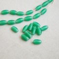 10pcs "Green Opal" 8x4 rice beads