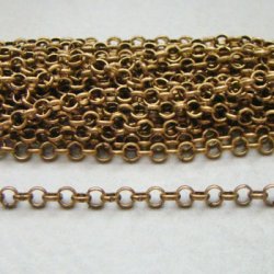 画像1: brass 5mm round link chain