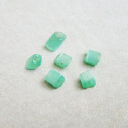 画像2: 20pcs "Mint Satin" diagonal cut beads