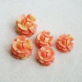 Coral Pink celluloid rose cabochon