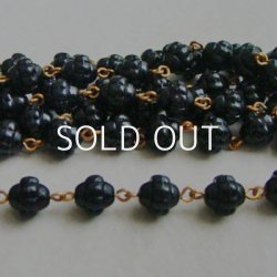 画像1: 10mm Jet Black rosary chain