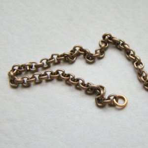 画像2: 40cm brass 3.5mm round link chain