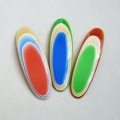 75x22 curved oval multi color cabochon