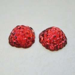 画像2: 20mm "Dark Rose" Raspberry glass cabochon