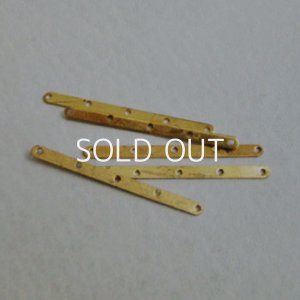 画像1: 2pcs brass 34x2.5 5-hole spacer bar