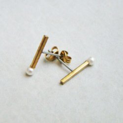画像2: 12mm brass bar pierce finding