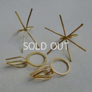 画像2: brass 6-claw adjustable ring finding