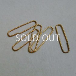 画像1: 3pcs brass 28x7 twisted wire finding