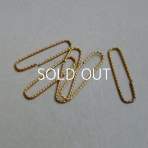 画像1: 3pcs brass 28x7 twisted wire finding