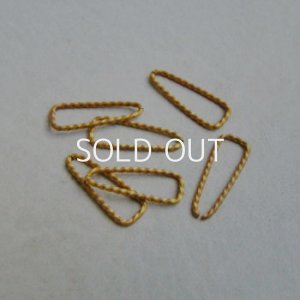 画像1: 2pcs brass 18x7 twisted wire finding