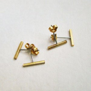 画像1: 12mm brass bar pierce finding
