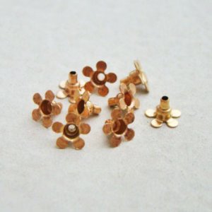画像2: 5pcs brass petit flower