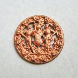 画像2: 28mm brass Rococo medallion