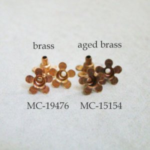 画像3: 5pcs brass petit flower
