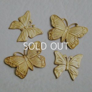 画像2: brass 20.5x20 butterfly stamping
