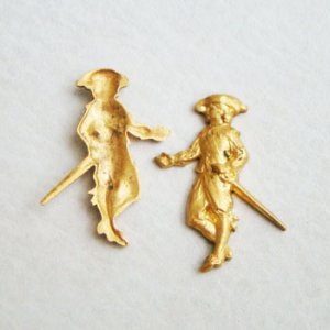 画像5: brass 15x29 "Lady" stamping