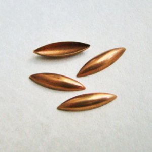 画像1: 2pcs brass 16x4.5 navette stamping