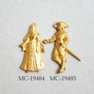画像2: brass 15x29 "Lady" stamping