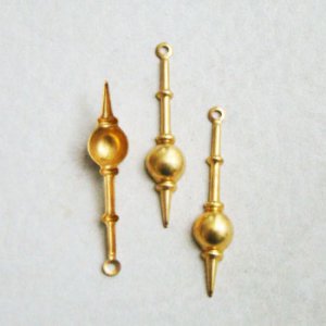 画像1: brass bulb drop charm