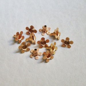 画像1: 5pcs brass petit flower