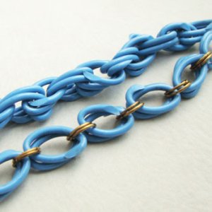 画像2: 24x14 Smoky Blue celluloid oval ring