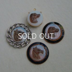 画像3: 16mm White Opal Horse Head cameo
