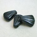 32x25 "Black" fan acrylic beads