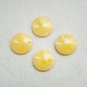 画像1: 2pcs "Cream" 18mm disc lucite beads