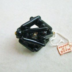 画像2: 37x26.5 "Black" glass caged pendant