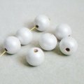 4pcs 14x13 "Pearlized White" wood beads