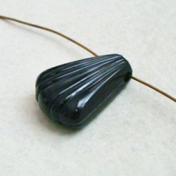 画像2: 32x25 "Black" fan acrylic beads