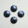 2pcs "Navy" 18mm disc lucite beads