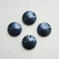 画像1: 2pcs "Navy" 18mm disc lucite beads