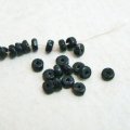 10pcs "Jet" 4x2 rondelle beads